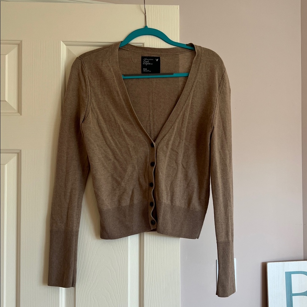 American Eagle Outfitters Brown Button Down Lightweight Cardigan Women’s Medium